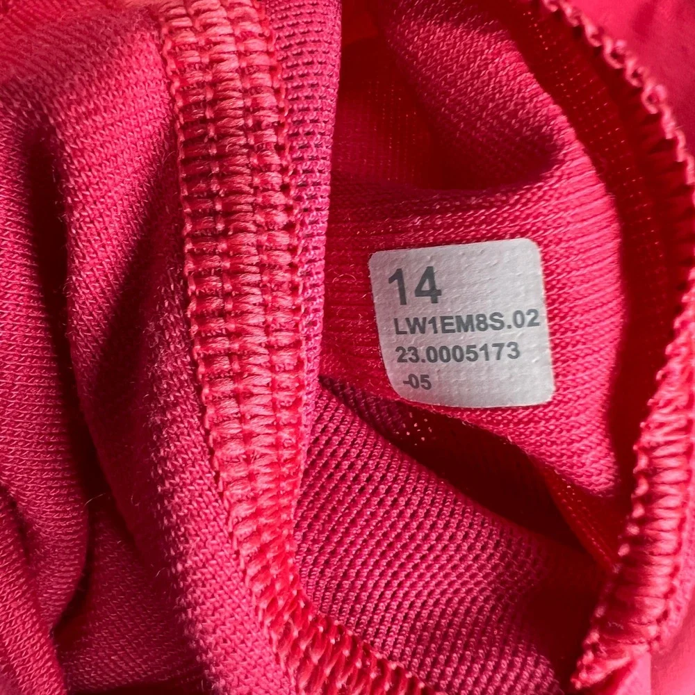 Lululemon Wunder Train Racerback Tank Top Removable Pads Pink Lip Gloss Women 14